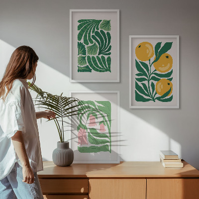 Sada nástenných dekorácií Minimalistické rastlinné vzory