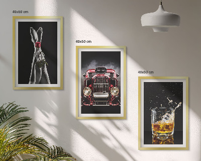 Sada nástenných dekorácií Dámske nohy ružové auto whisky
