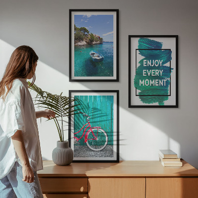 Sada nástenných dekorácií Inšpirácia pre bicykle na morskej lodi