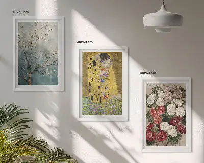 Sada nástenných dekorácií obraz s motívom kvetov stromu od Gustava Klimta