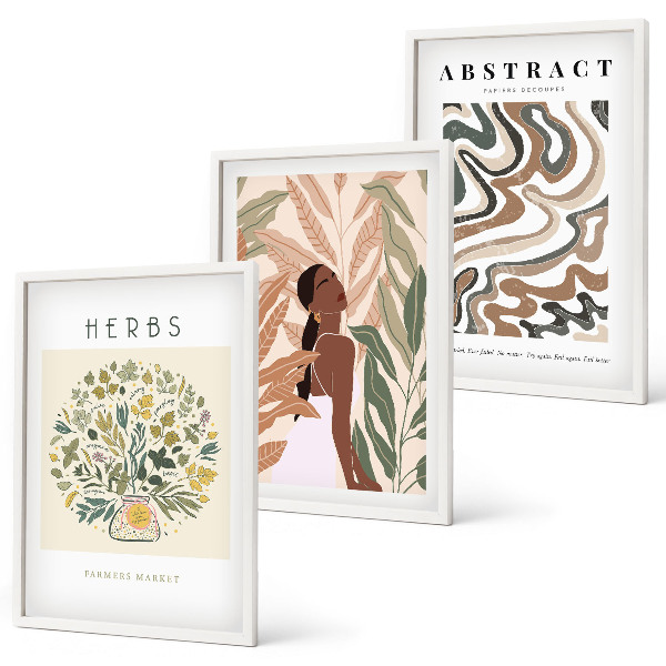 Nástenná galéria Boho pastelové minimalistické plagáty