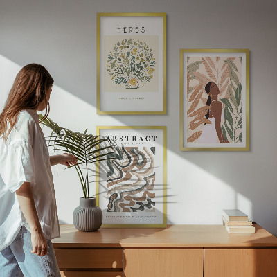Nástenná galéria Boho pastelové minimalistické plagáty