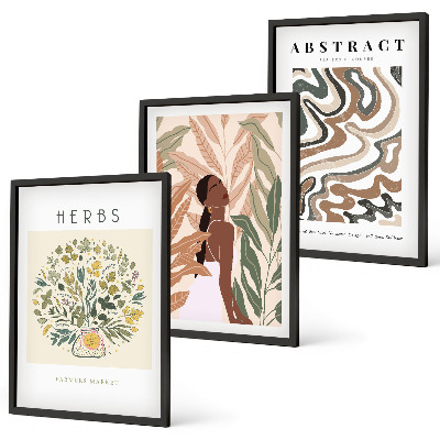 Nástenná galéria Boho pastelové minimalistické plagáty