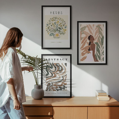 Nástenná galéria Boho pastelové minimalistické plagáty