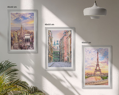 Nástenná galéria Mestá New York Paríž súmrak