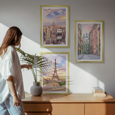 Nástenná galéria Mestá New York Paríž súmrak