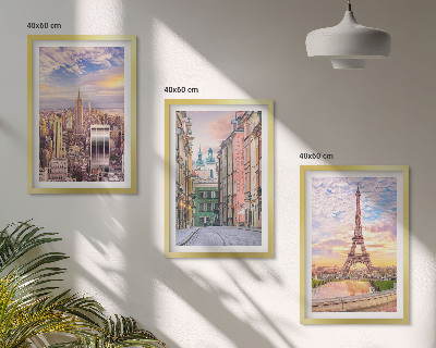 Nástenná galéria Mestá New York Paríž súmrak