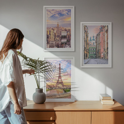 Nástenná galéria Mestá New York Paríž súmrak
