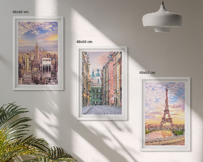 Nástenná galéria Mestá New York Paríž súmrak