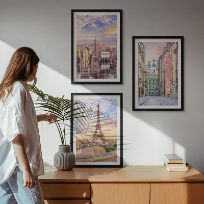 Nástenná galéria Mestá New York Paríž súmrak