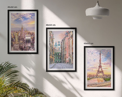 Nástenná galéria Mestá New York Paríž súmrak