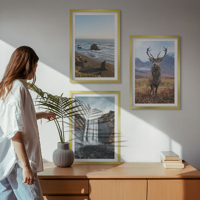 Nástenná galéria Horská krajina s vodopádom