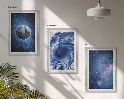 Nástenná galéria Zem vesmírna búrka galaxia