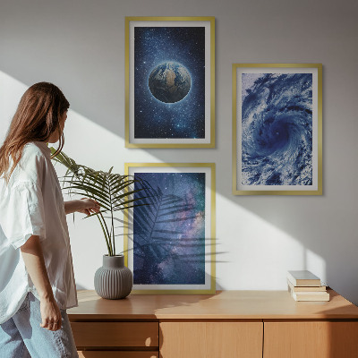 Nástenná galéria Zem vesmírna búrka galaxia
