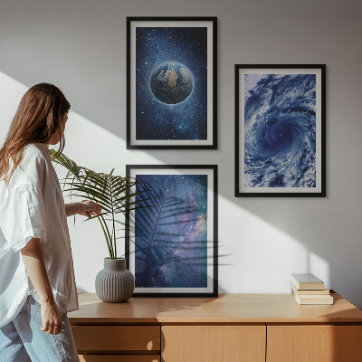Nástenná galéria Zem vesmírna búrka galaxia