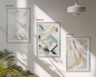 Nástenná galéria s elegantnými mramorovými vzormi