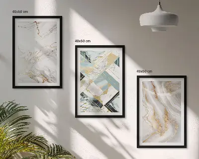 Nástenná galéria s elegantnými mramorovými vzormi