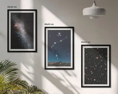 Sada nástenných dekorácií galaxia vesmír znamenie Vodnár