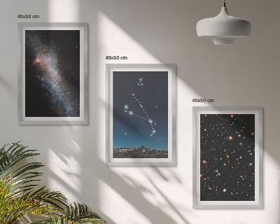 Sada nástenných dekorácií Kozmické krajiny galaxií