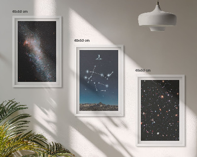 Sada nástenných dekorácií Galaxia zverokruhu Blíženci