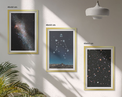 Sada nástenných dekorácií Vesmírna galaxia Váhy na oblohe