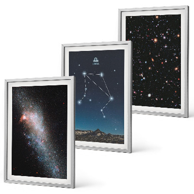 Sada nástenných dekorácií Vesmírna galaxia Váhy na oblohe