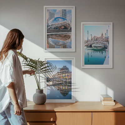 Nástenná galéria Architektúra miest na vode
