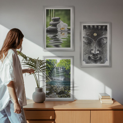 Nástenná galéria Harmonické kamene voda Budha