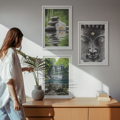 Nástenná galéria Harmonické kamene voda Budha