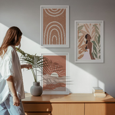 Nástenná galéria Boho abstraktné tvary