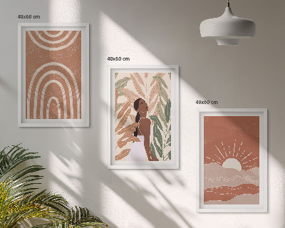 Nástenná galéria Boho abstraktné tvary