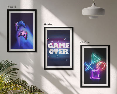 Nástenná galéria Gamepady Game Over