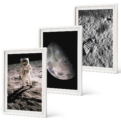 Sada nástenných dekorácií Fotografia astronauta na Mesiaci
