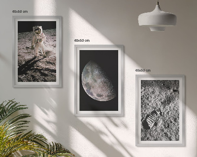 Sada nástenných dekorácií Fotografia astronauta na Mesiaci