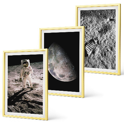 Sada nástenných dekorácií Fotografia astronauta na Mesiaci