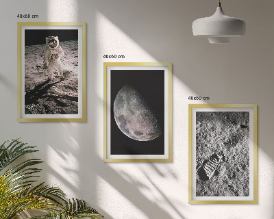 Sada nástenných dekorácií Fotografia astronauta na Mesiaci