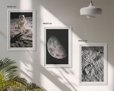 Sada nástenných dekorácií Fotografia astronauta na Mesiaci