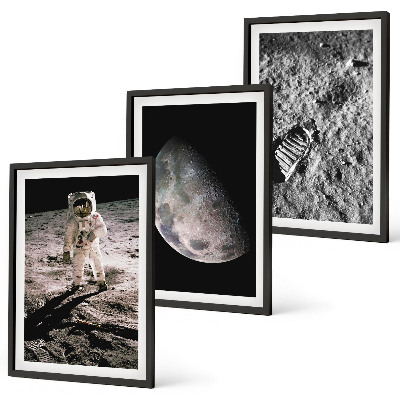 Sada nástenných dekorácií Fotografia astronauta na Mesiaci