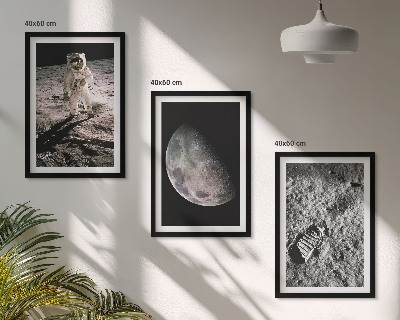 Sada nástenných dekorácií Fotografia astronauta na Mesiaci