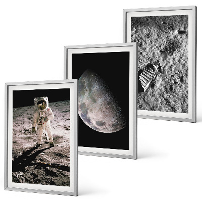 Sada nástenných dekorácií Fotografia astronauta na Mesiaci