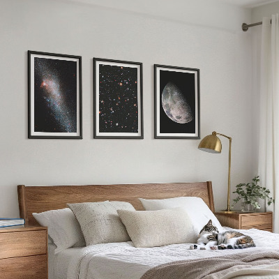 Nástenná galéria vesmír galaxie hviezdy mesiac