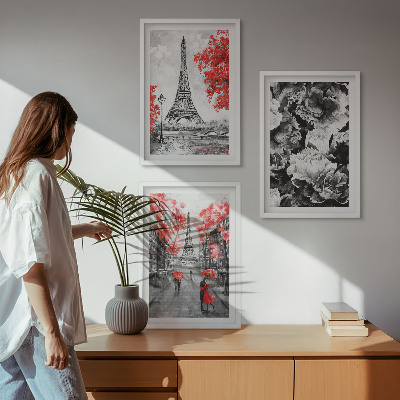 Nástenná galéria Sivé maľby Eiffelovej veže