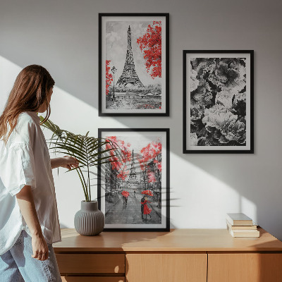 Nástenná galéria Sivé maľby Eiffelovej veže