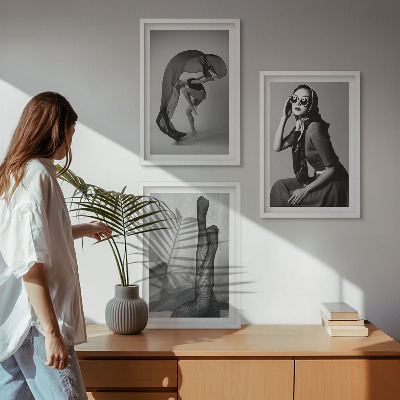 Nástenná galéria Čiernobiele portréty žien
