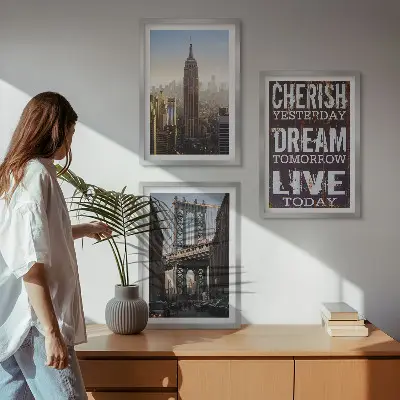 Nástenná galéria citát s motívom krajiny z New Yorku