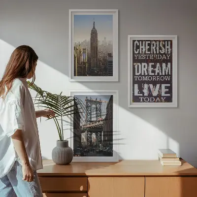 Nástenná galéria citát s motívom krajiny z New Yorku