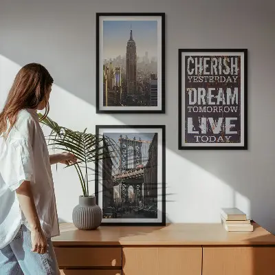 Nástenná galéria citát s motívom krajiny z New Yorku