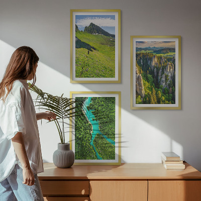 Nástenná galéria Zelené hory rieka skaly