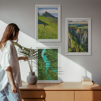 Nástenná galéria Zelené hory rieka skaly