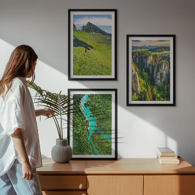 Nástenná galéria Zelené hory rieka skaly